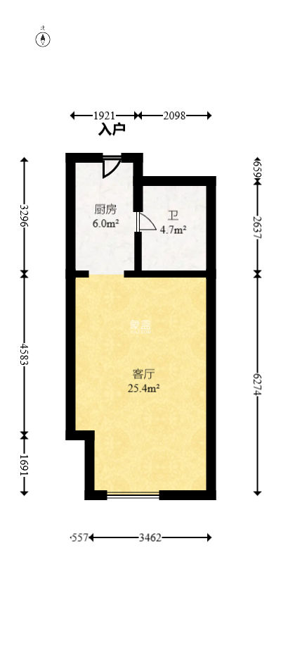 恒泰广场  1室1厅1卫    33.58万