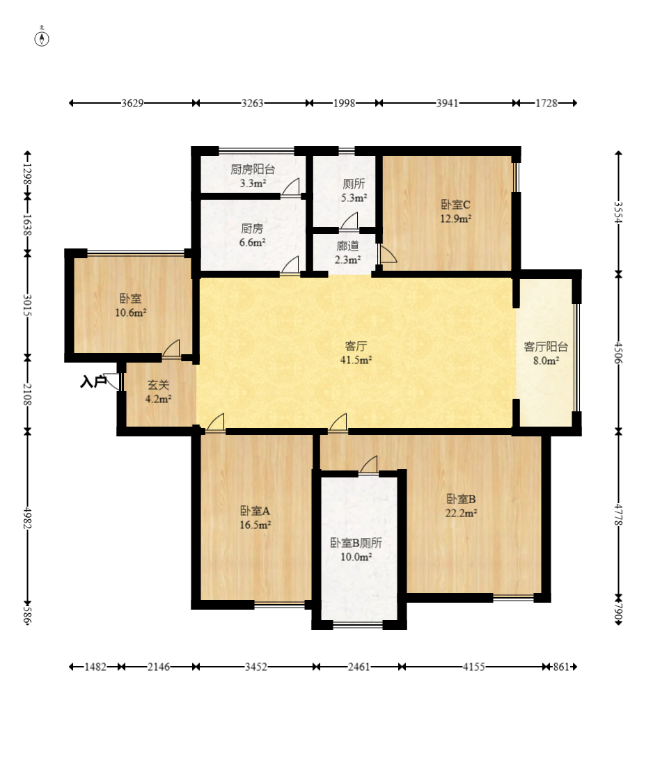 湘熙水郡(观澜海赋家园) 4室2厅2卫 240.0万 湘熙水郡(观澜海赋家园) 4室2厅2卫 240.0万户型图