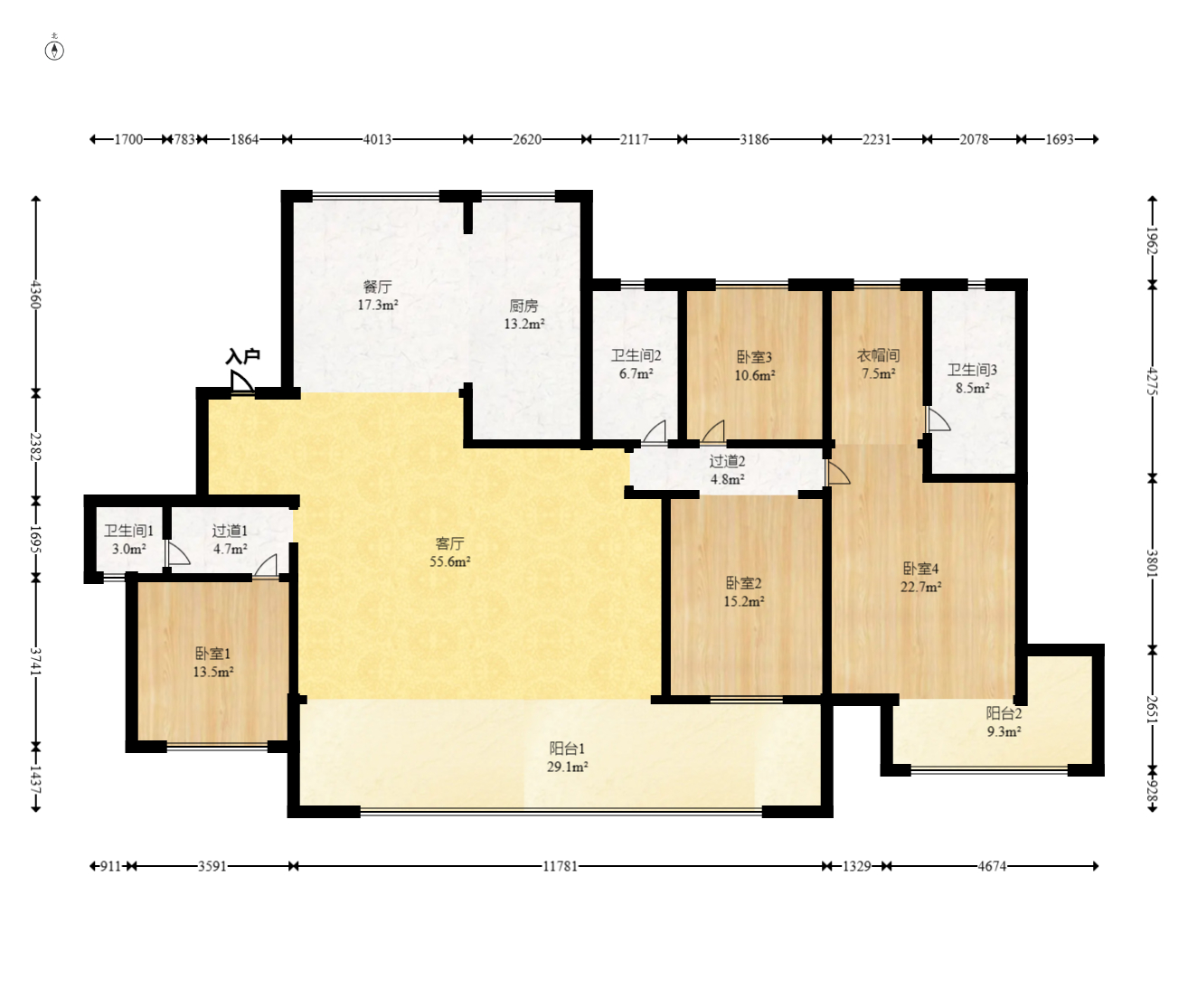 润和湘江天地E区  5室2厅3卫    389.0万 润和湘江天地E区  5室2厅3卫    389.0万户型图