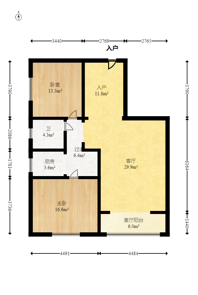 楚天家园  2室2厅1卫    53.0万 楚天家园  2室2厅1卫    53.0万户型图