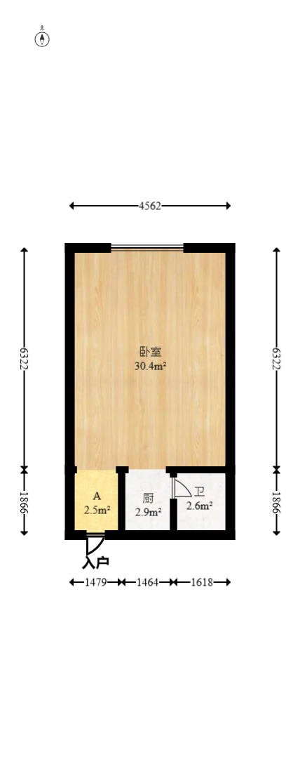 天心丽城  1室1厅1卫   24.80万室内图1