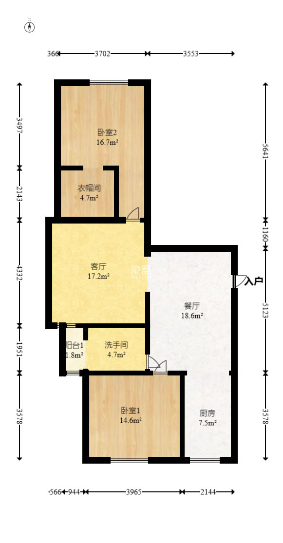 锦绣世纪  2室2厅1卫   78.80万