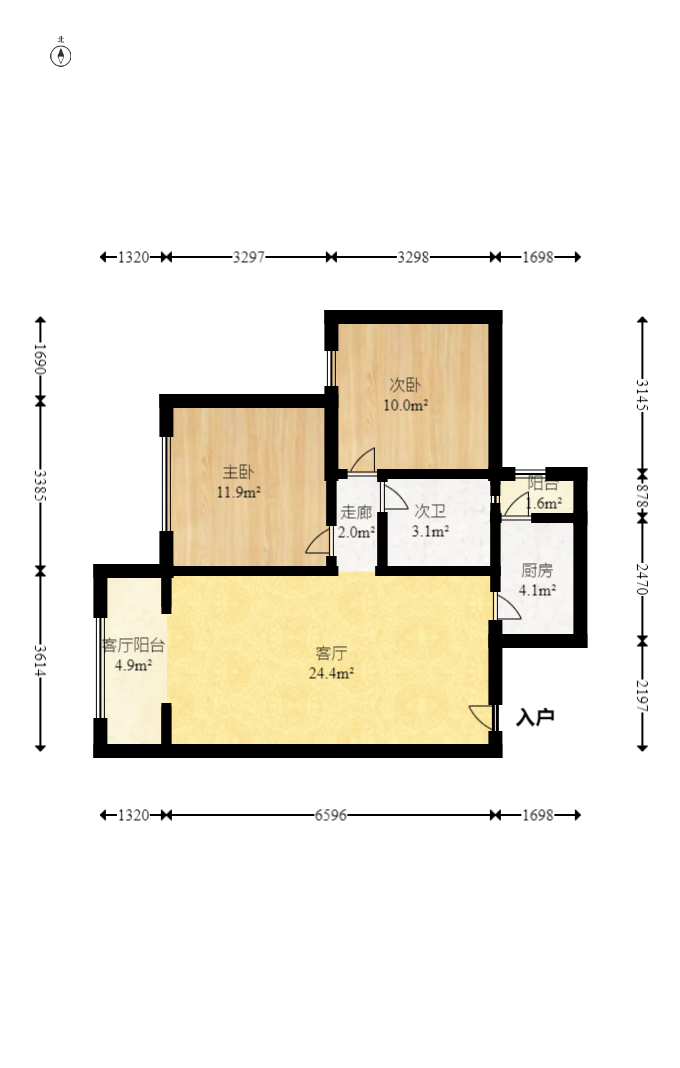 皇家花园  3室2厅2卫    126.0万室内图1