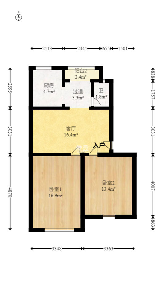 省氣象局宿舍  2室2廳1衛(wèi)   61.50萬