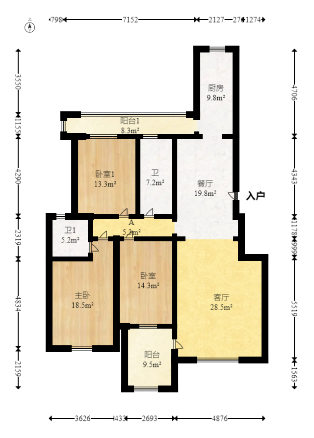 红树湾  3室2厅1卫    70.0万 红树湾  3室2厅1卫    70.0万户型图