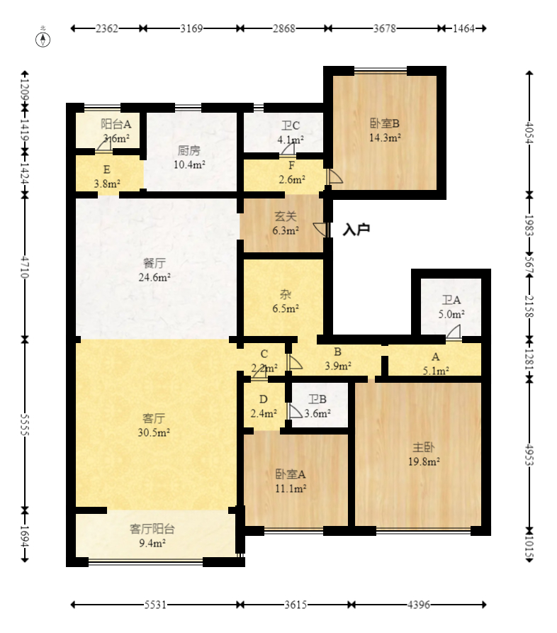 绿地湖湘中心  3室2厅3卫    400.0万 绿地湖湘中心  3室2厅3卫    400.0万户型图