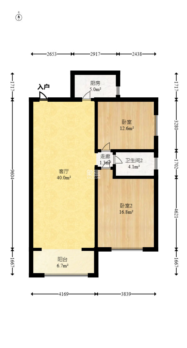 方略潇邦  2室2厅1卫   48.00万