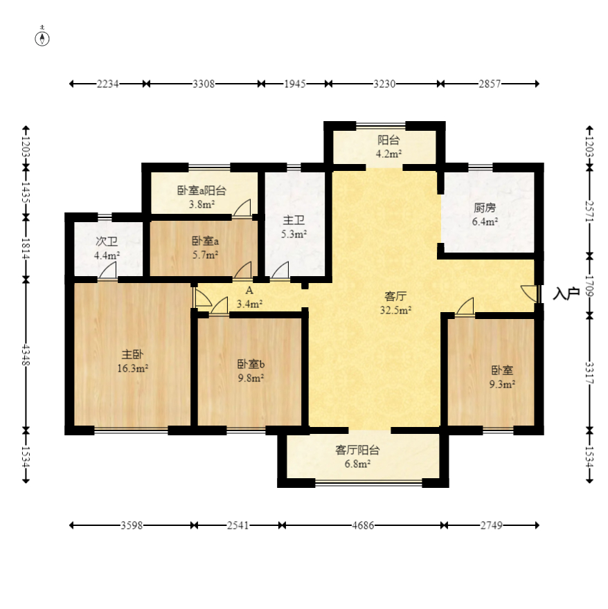 保利香槟国际  4室2厅2卫    92.8万 保利香槟国际  4室2厅2卫    92.8万户型图