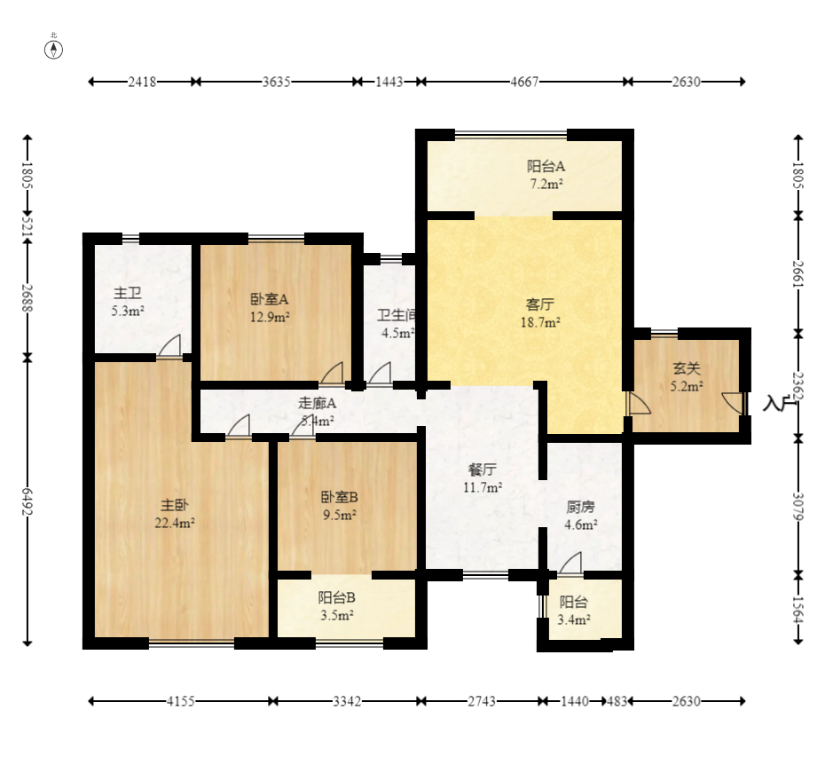 中建芙蓉嘉苑  3室2厅2卫   132.80万室内图1