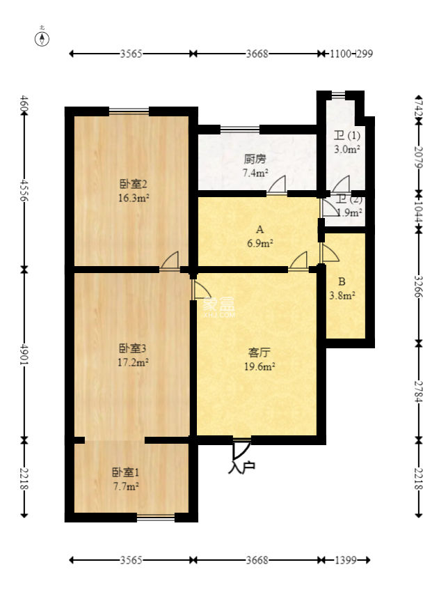砂子塘社区  2室1厅1卫   80.80万