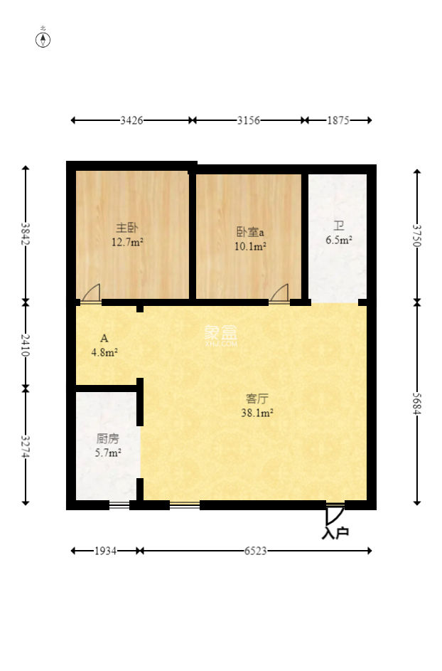 建发央著  2室1厅1卫    105.0万