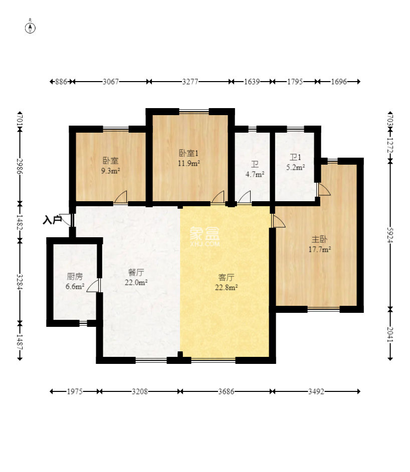 筑梦星园  3室2厅2卫    86.0万