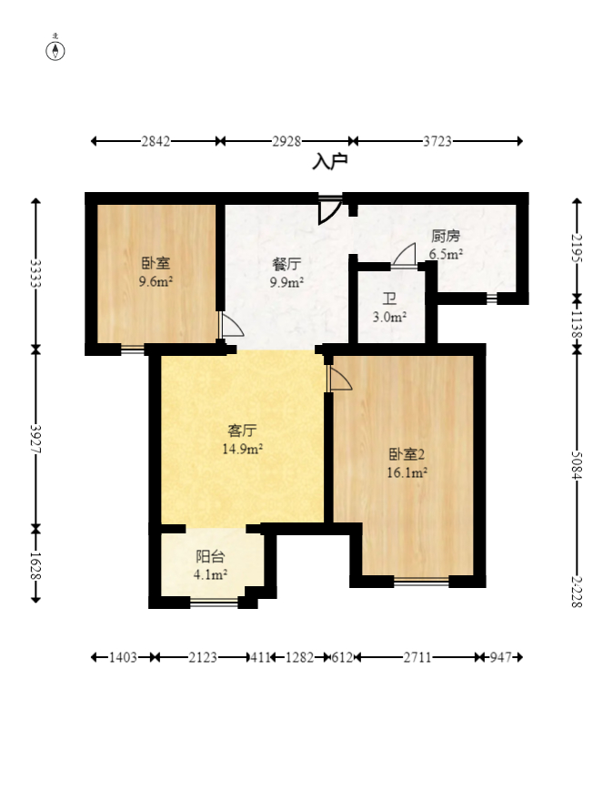 荣盛花语馨苑  2室2厅1卫    49.0万 荣盛花语馨苑  2室2厅1卫    49.0万户型图