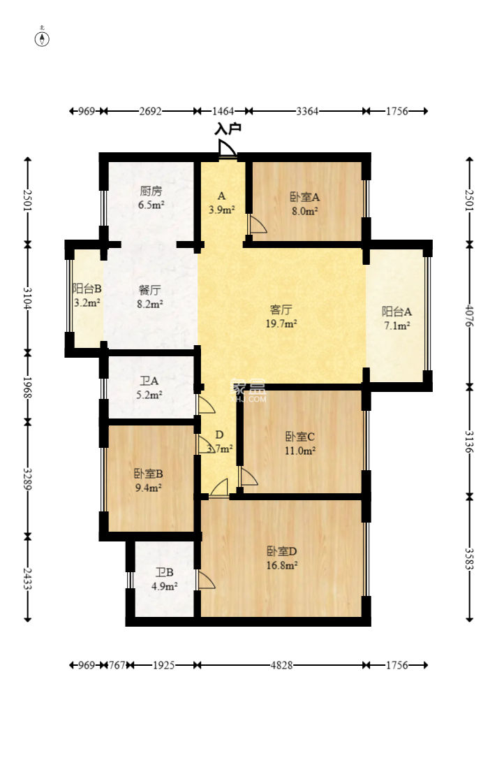 保利大都汇一期、二期  4室2厅2卫    150.0万