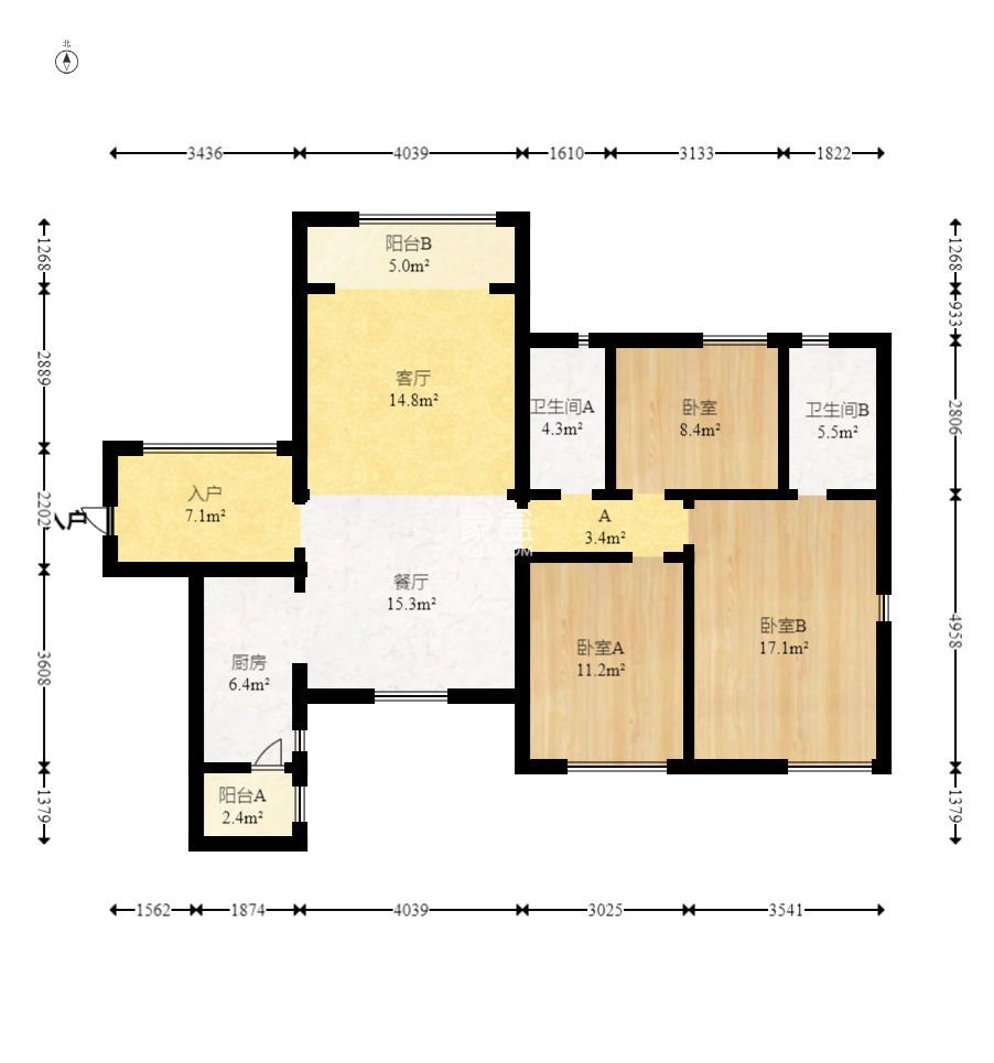 佳兆業(yè)君匯上品  3室2廳2衛(wèi)   72.00萬