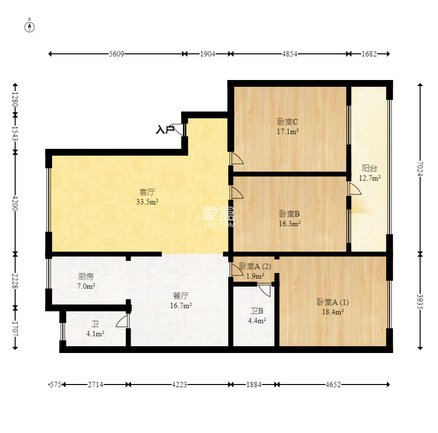 欣欣新村  3室2廳2衛(wèi)   65.00萬