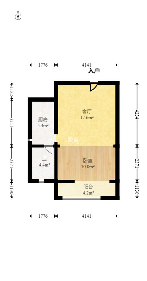 翡翠华庭  1室1厅1卫   36.00万