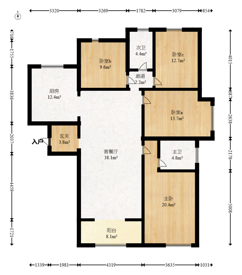 保利麓谷林语E区  4室2厅2卫    122.0万 保利麓谷林语E区  4室2厅2卫    122.0万户型图