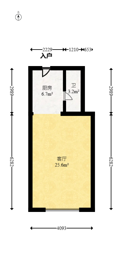 佳兴国际汇  1室1厅1卫   38.00万室内图1