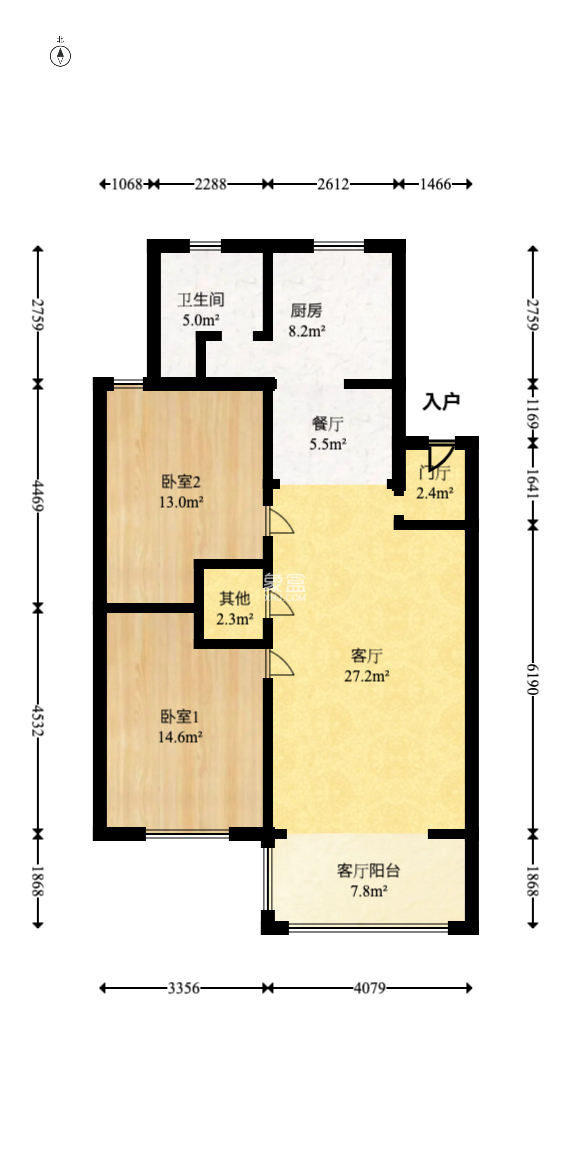 湘江花苑小區(qū)  2室2廳1衛(wèi)   72.00萬