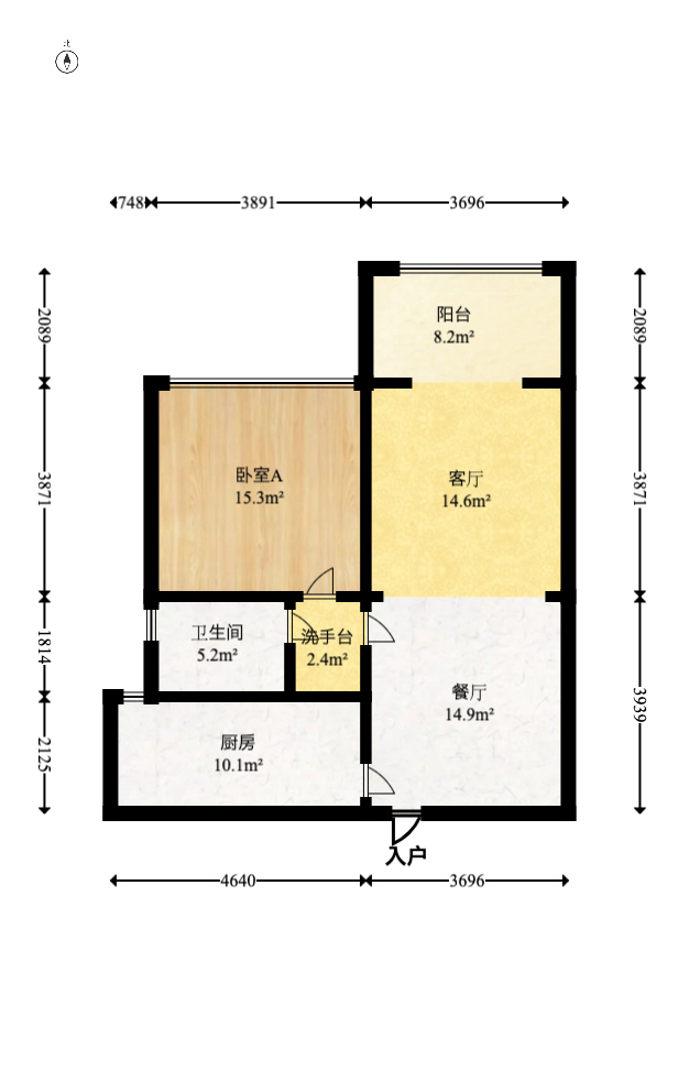 邦盛水岸御园  4室2厅2卫    89.0万室内图1