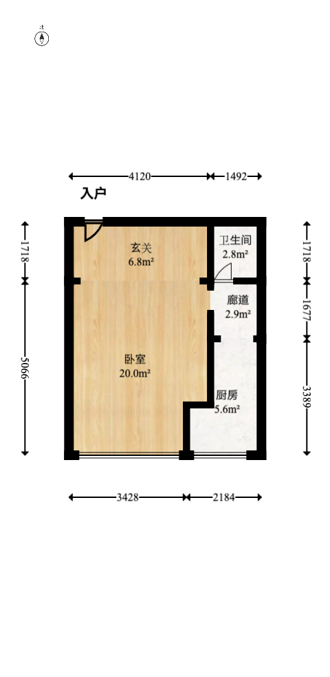 金鼎公园尚  1室1厅1卫   25.00万室内图1