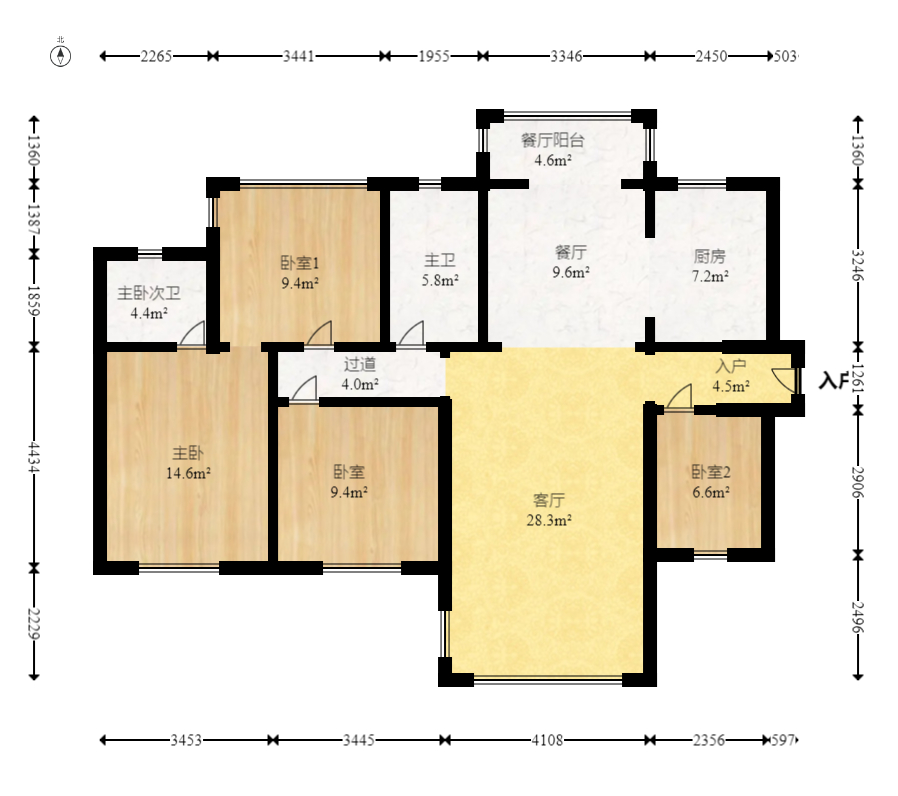 保利香槟国际  4室2厅2卫    105.0万 保利香槟国际  4室2厅2卫    105.0万户型图