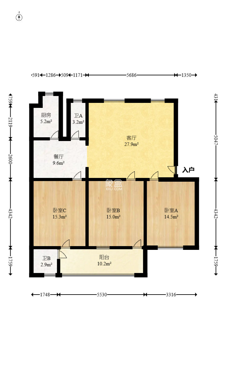 群芳园  3室2厅1卫    78.0万