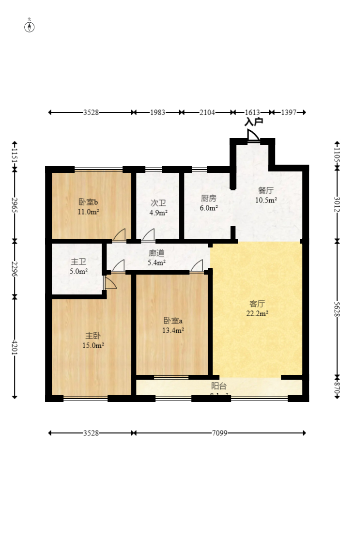 建发央著  3室2厅2卫   236.00万室内图1