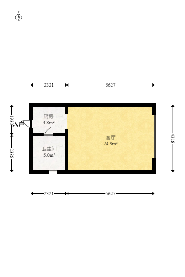 昌和商业中心/昌和国际 1室1厅1卫 24.0万 昌和商业中心/昌和国际 1室1厅1卫 24.0万户型图