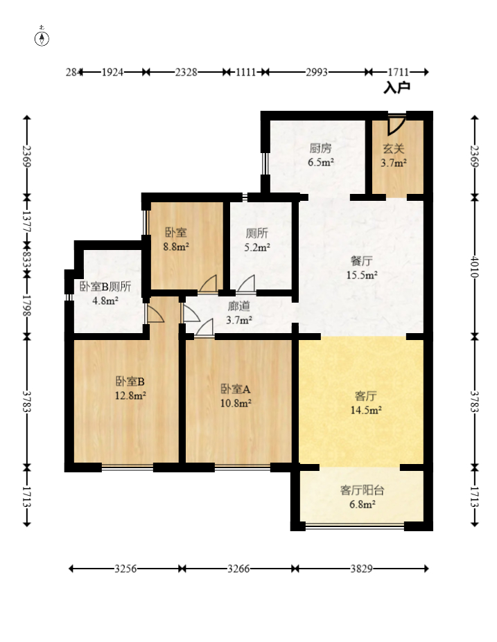 深业鹭栖府 3室2厅2卫 150.0万 深业鹭栖府 3室2厅2卫 150.0万户型图