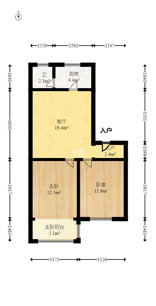 茶叶大市场“山水茗园”  2室2厅1卫   36.80万