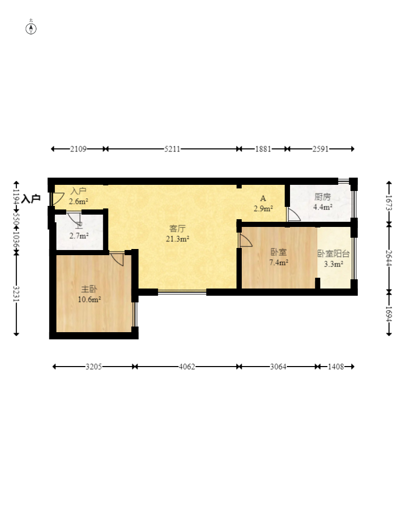 开源鑫景  2室1厅1卫    42.0万 开源鑫景  2室1厅1卫    42.0万户型图