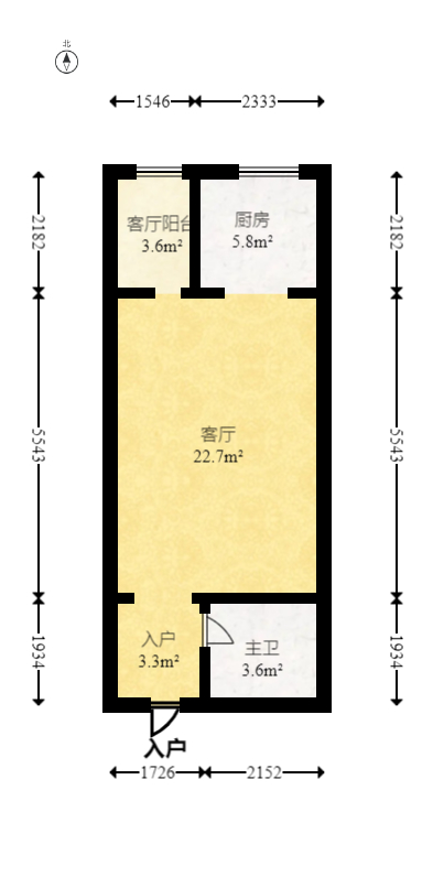 尚都花园城  1室1厅1卫    26.97万室内图1