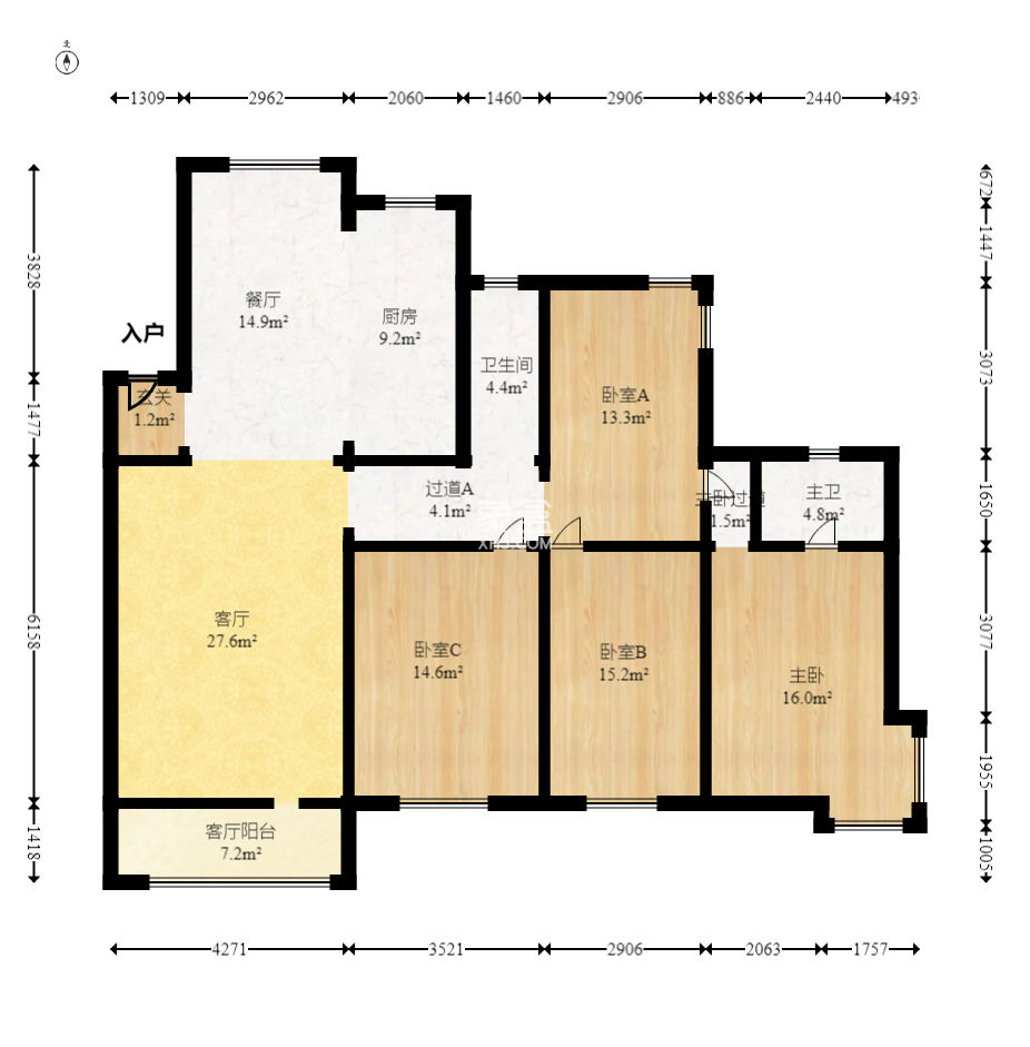 新天地（溫馨家園）新長江賓館  6室2廳3衛(wèi)   128.00萬