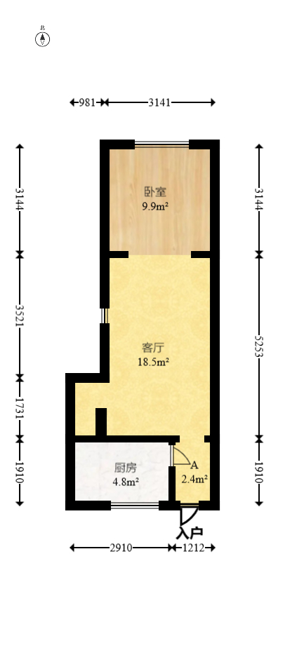 红树湾  1室1厅1卫   22.80万室内图1