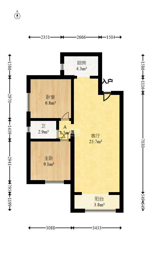 星城春晓  2室1厅1卫   52.00万