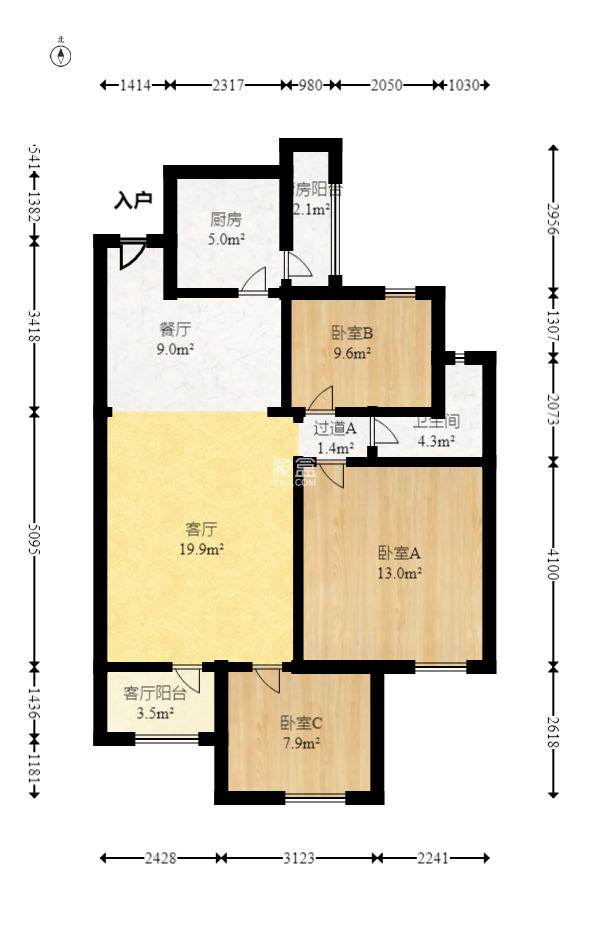 协信星澜汇  3室2厅1卫    106.0万