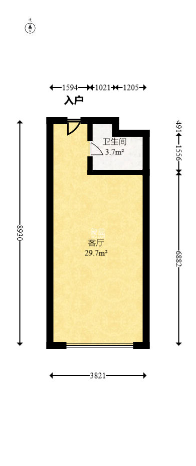 领东汇  1室1厅1卫   25.80万