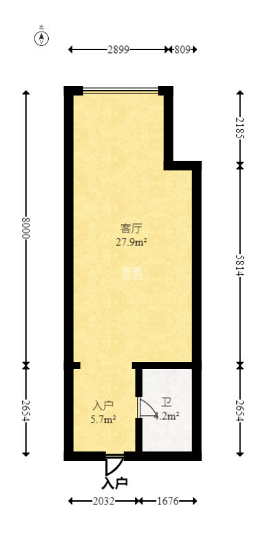 东怡外国（南湖一号)  1室1厅1卫    37.0万