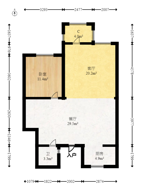 大汉汉园  4室2厅3卫   138.80万室内图1