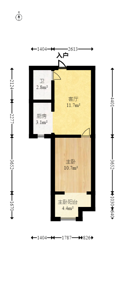 长永佳苑  1室1厅1卫   23.80万室内图1