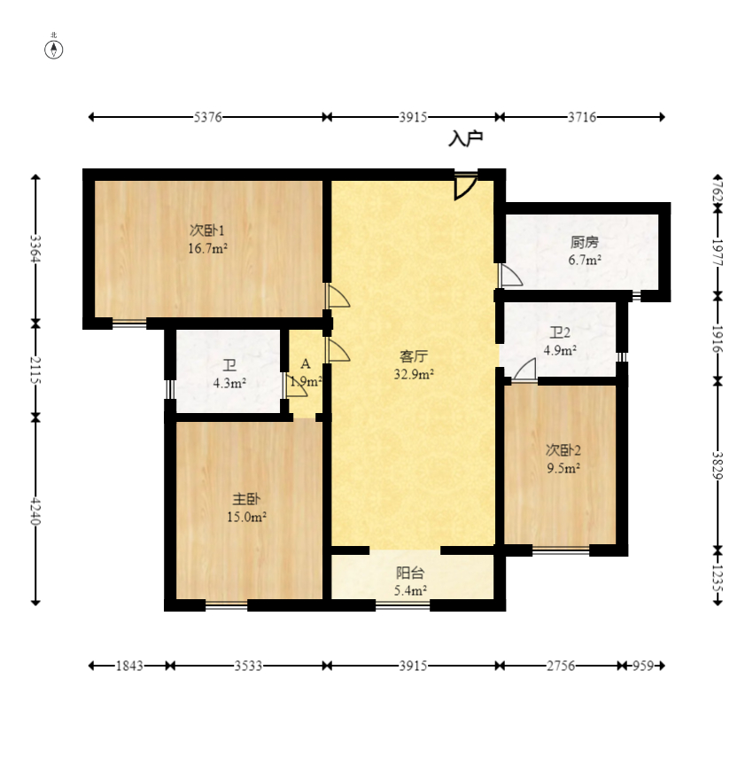 中建悦和城  3室2厅2卫    112.8万 中建悦和城  3室2厅2卫    112.8万户型图