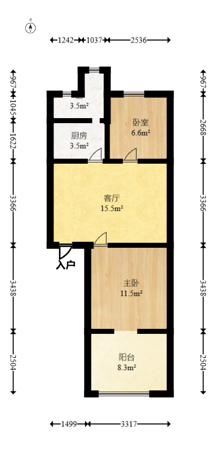 省建苑小区  3室1厅1卫   47.00万室内图1