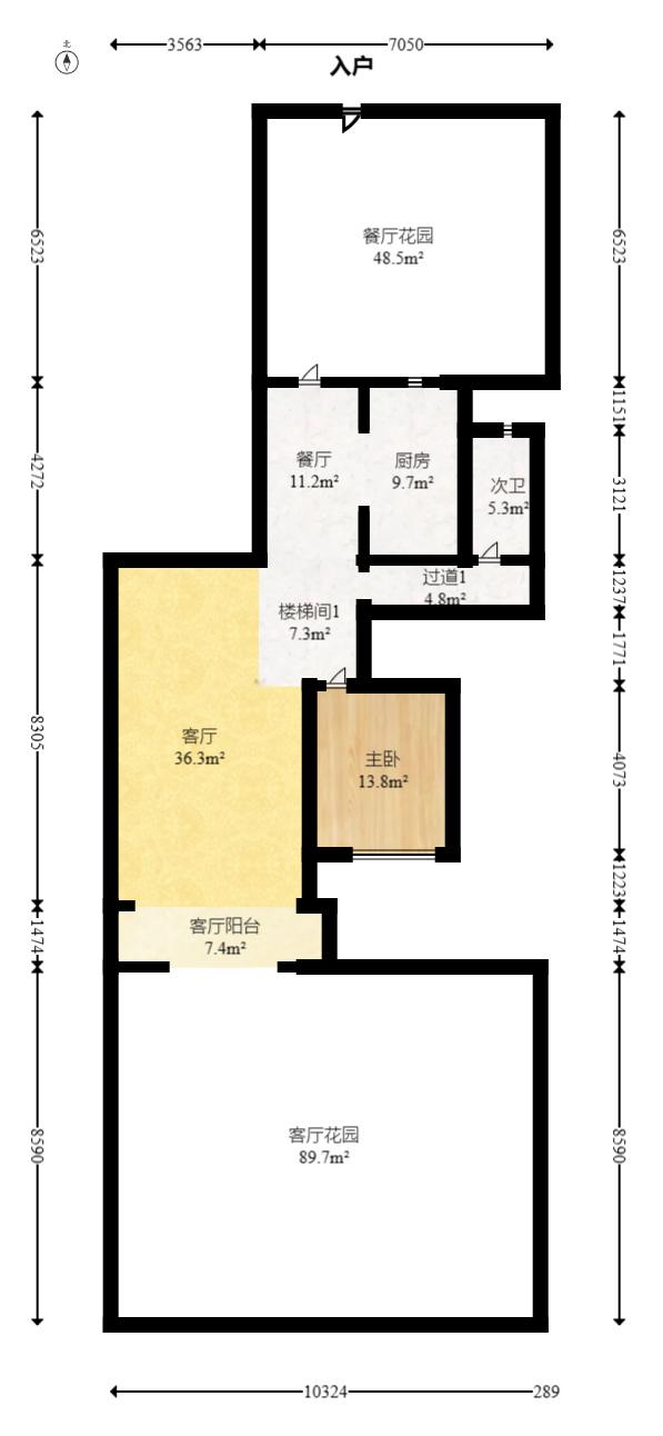 恒大御景天下城一期  4室2厅4卫   387.00万室内图1
