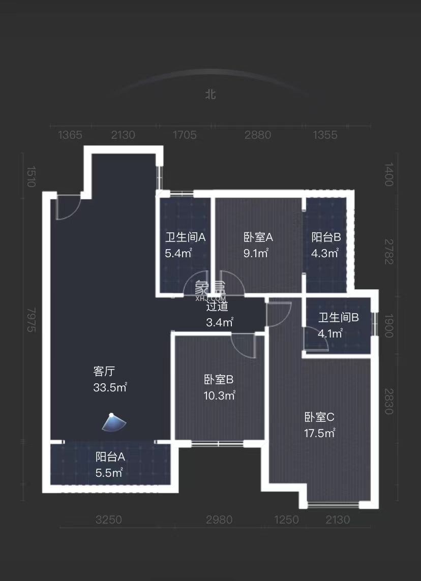 西郡佳园  3室2厅2卫    57.5万