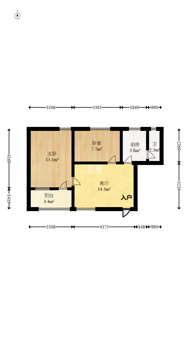 盐道坪社区  2室1厅1卫   32.00万