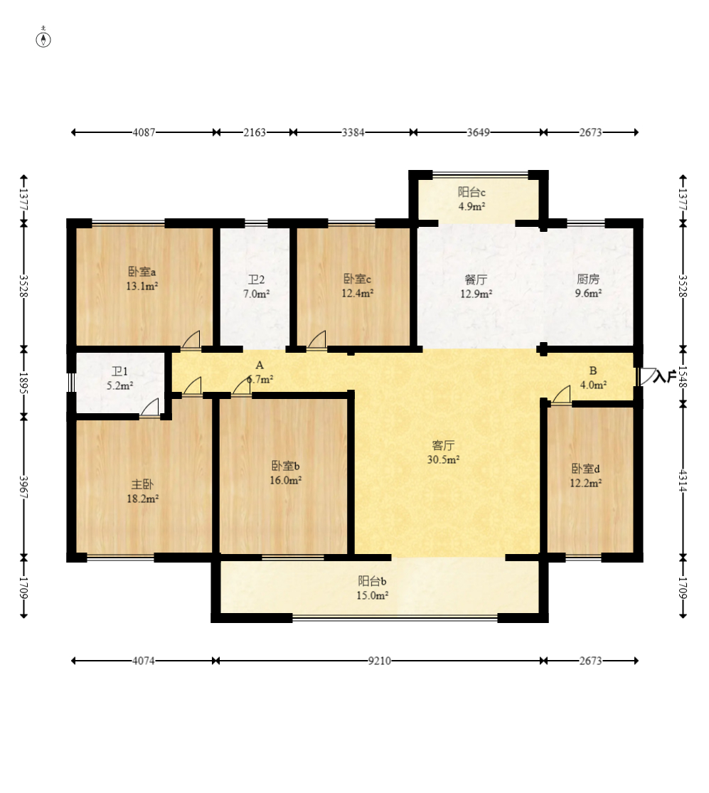 三润城(三润星城) 5室2厅2卫 120.0万 三润城(三润星城) 5室2厅2卫 120.0万户型图
