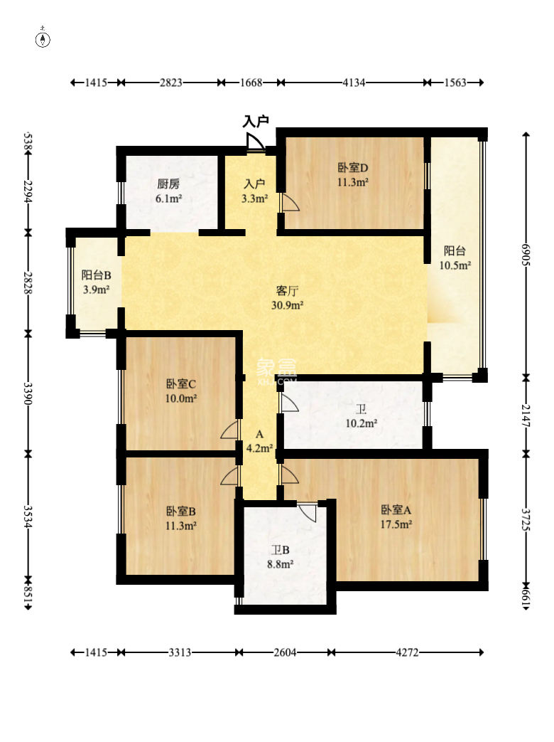 中建梅溪湖中心  0室0厅0卫   196.00万