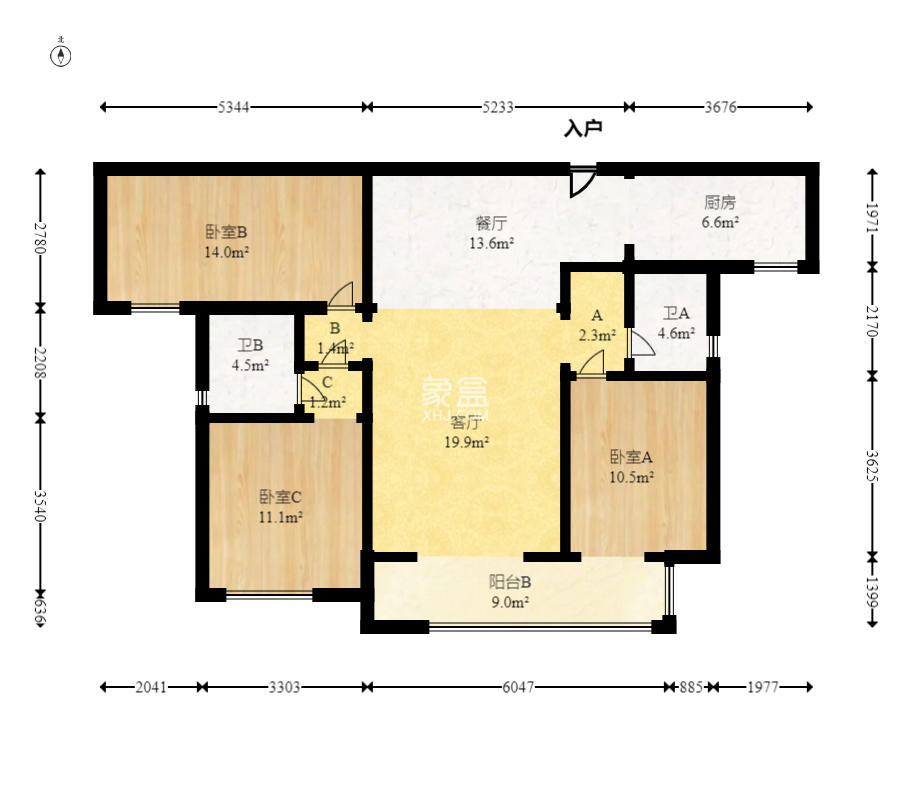佳兆业湘府熙园  3室2厅2卫    86.0万 佳兆业湘府熙园  3室2厅2卫    86.0万户型图